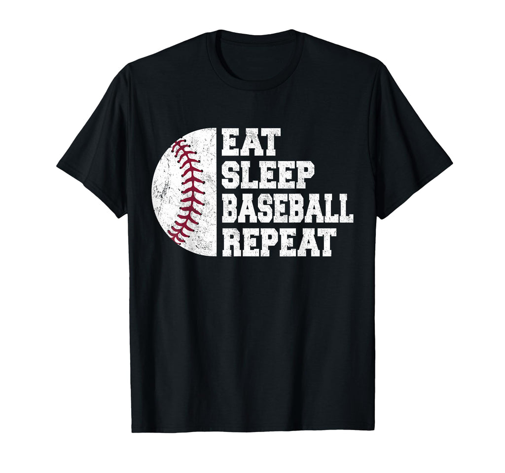 Eat Sleep Baseball Repeat Baseball T-Shirt - Streetwear Style for Adults - T-Shirt, Sweatshirt, Hoodie