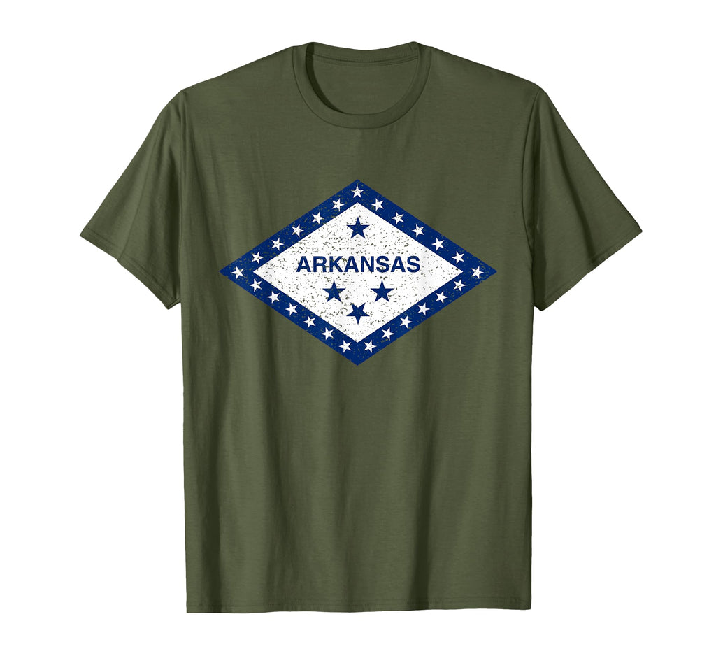 Arkansas State Flag Distressed T-Shirt - Graphic Print for Adults - T-Shirt, Sweatshirt, Hoodie