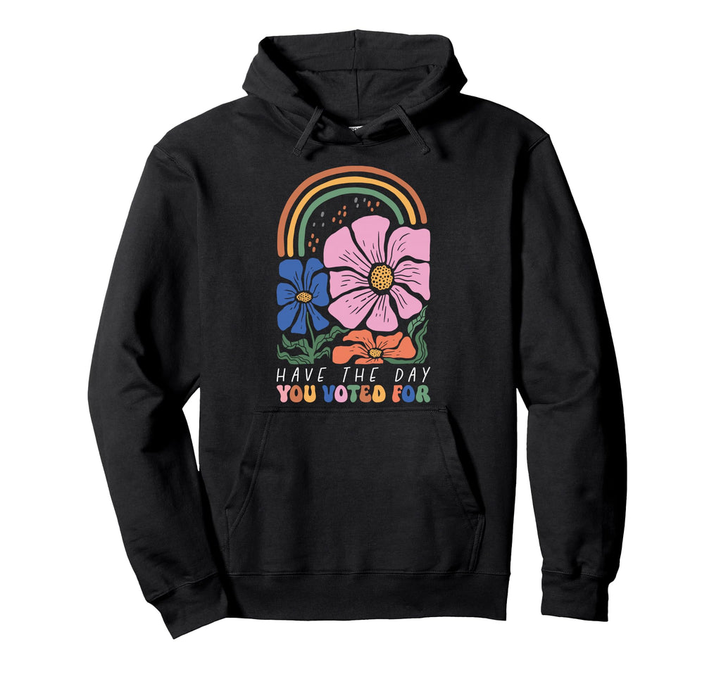Have Day You Voted Boho Rainbow Hoodie - Aesthetic Graphic Unisex - T-Shirt, Sweatshirt, Hoodie