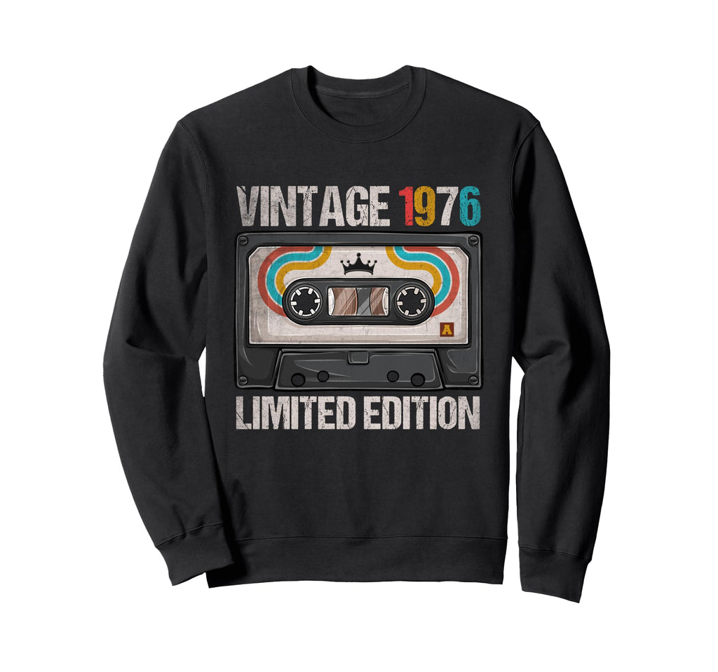 1976 Funny 50Th Birthday Cassette Tape Sweatshirt - Novelty Apparel Unisex - T-Shirt, Sweatshirt, Hoodie