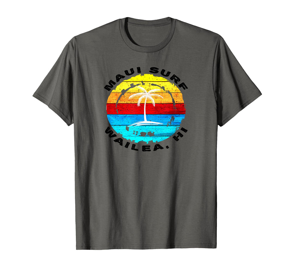 Surfing Maui Surf Wailea Hawaii T-Shirt - Fun Novelty Design for Adults - T-Shirt, Sweatshirt, Hoodie