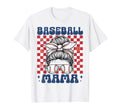 Baseball Mama Messy Bun Game Day Baseball T-Shirt - Novelty Apparel Unisex - T-Shirt, Sweatshirt, Hoodie