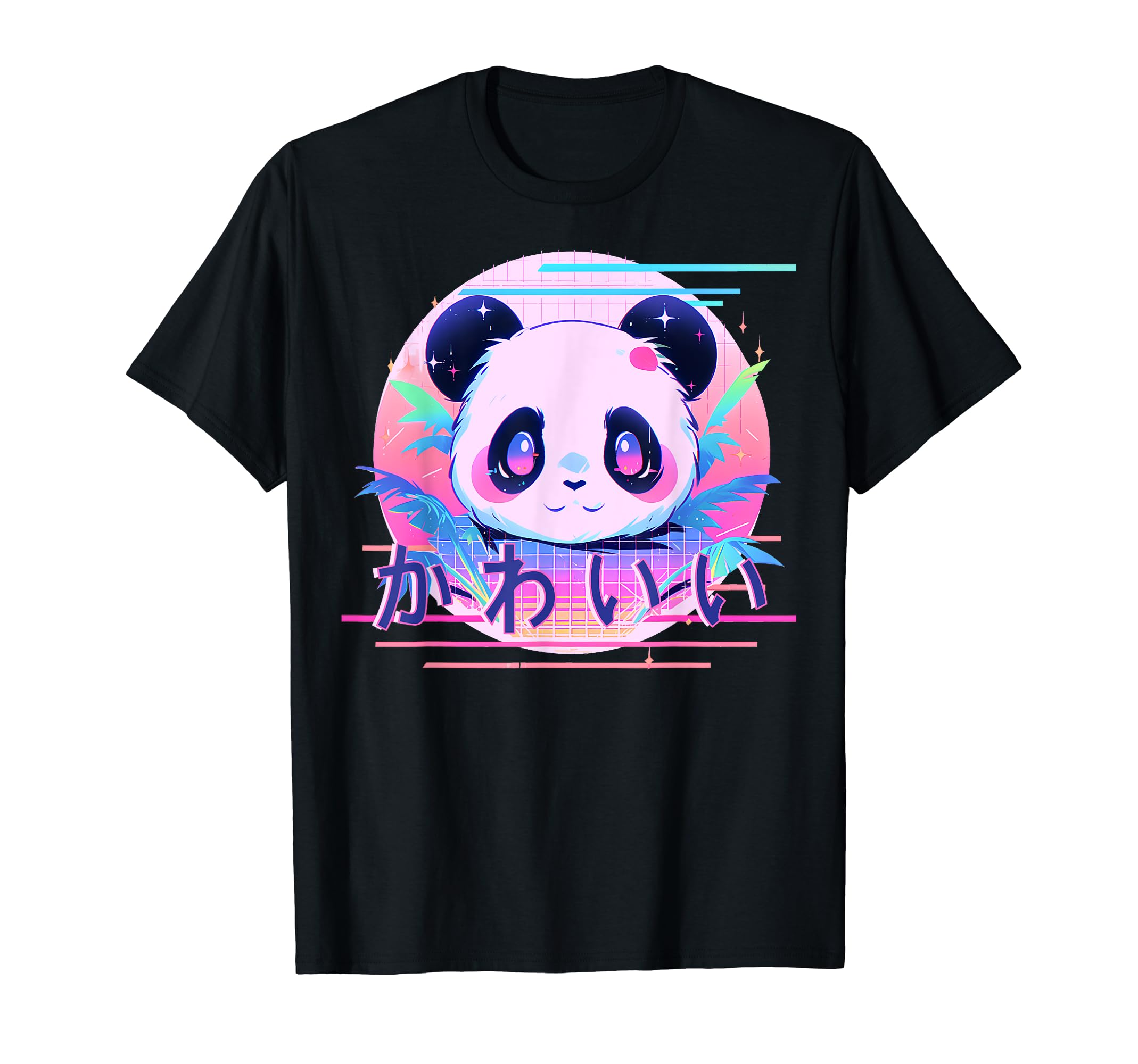 Kawaii Panda 80S Japanese Vaporwave T-Shirt - Unique Graphic Unisex - T-Shirt, Sweatshirt, Hoodie