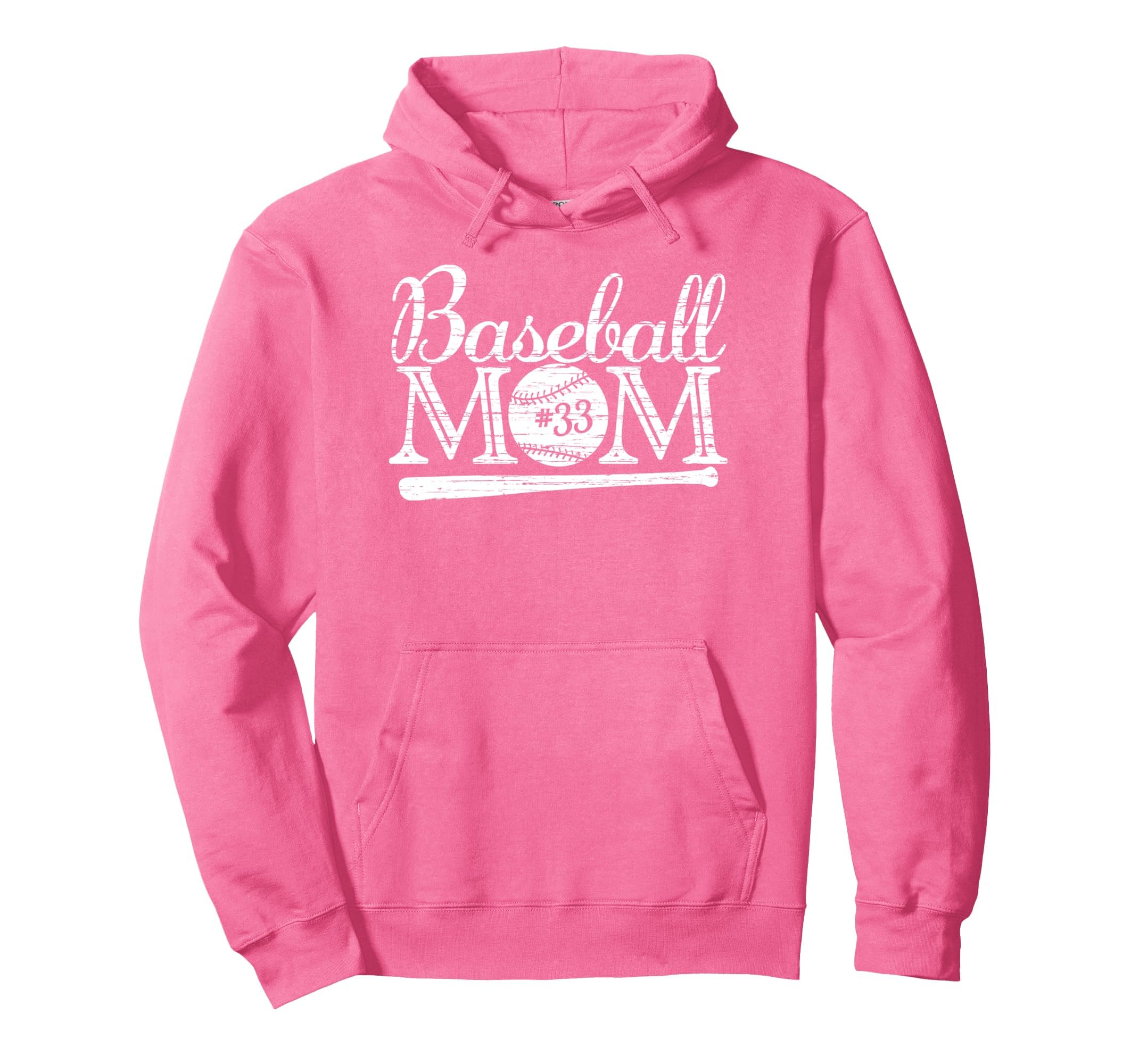 Baseball 33 Jersey Mom Favorite Player Hoodie - Minimalist Print Men Women - T-Shirt, Sweatshirt, Hoodie