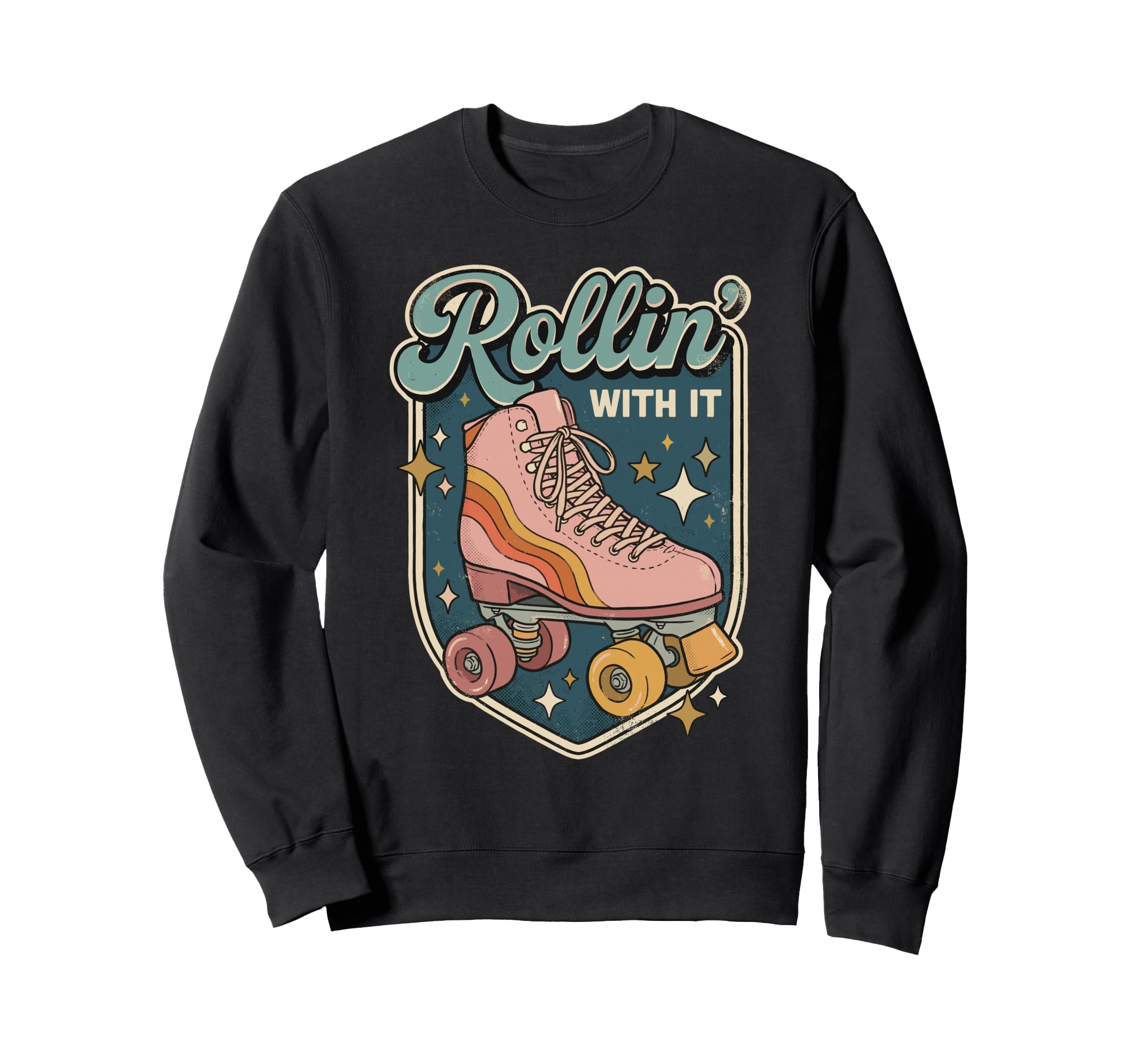 Rollin It Roller Skating Quad Skate Sweatshirt - Custom Art Print Men Women - T-Shirt, Sweatshirt, Hoodie
