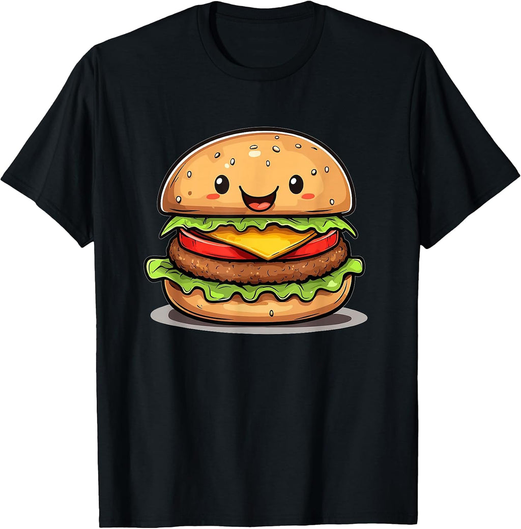Delicious Happy Burger Fun Graphic Delight - Adult & Kids T-Shirts, Sweatshirts & Hoodies apparel design preview 1