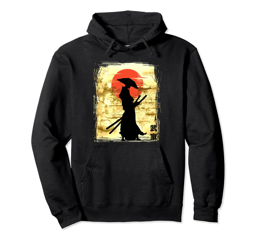 Japanese Art Samurai Warrior Bushido Hoodie - Fun Novelty Design Men Women - T-Shirt, Sweatshirt, Hoodie