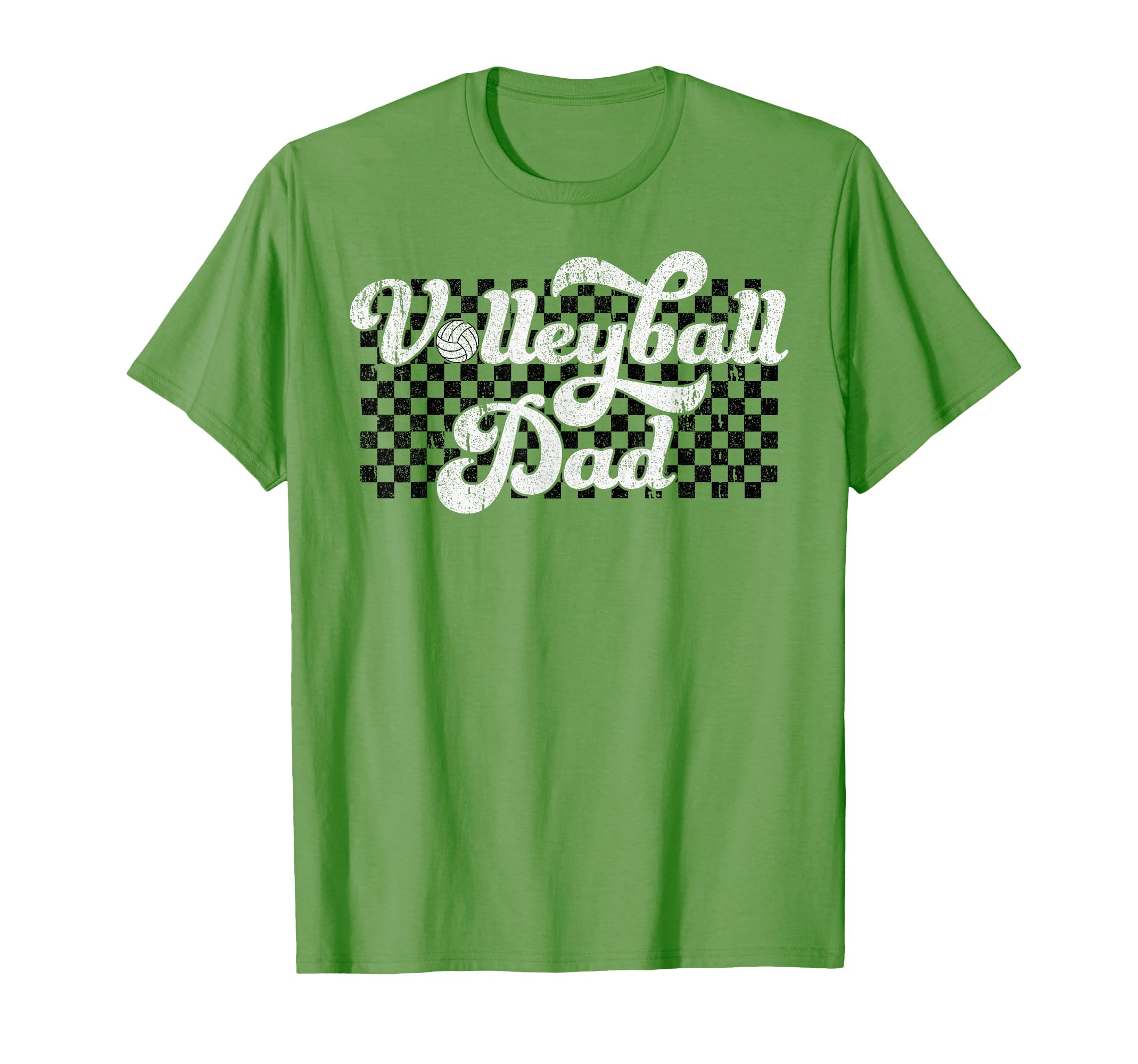 Volleyball Dad Checkered Fathers T-Shirt - Fun Novelty Design Men Women - T-Shirt, Sweatshirt, Hoodie