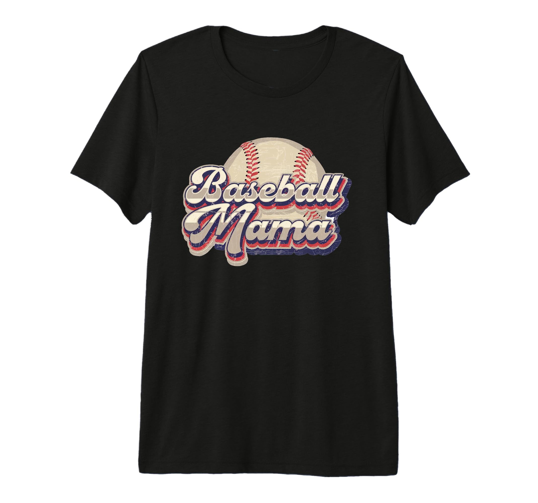 American Baseball Mom Mama Tri Blend T-Shirt - Streetwear Style Unisex - T-Shirt, Sweatshirt, Hoodie