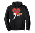 Baseball Happy Valentines Day Heart Love Hoodie - Minimalist Print Unisex - T-Shirt, Sweatshirt, Hoodie