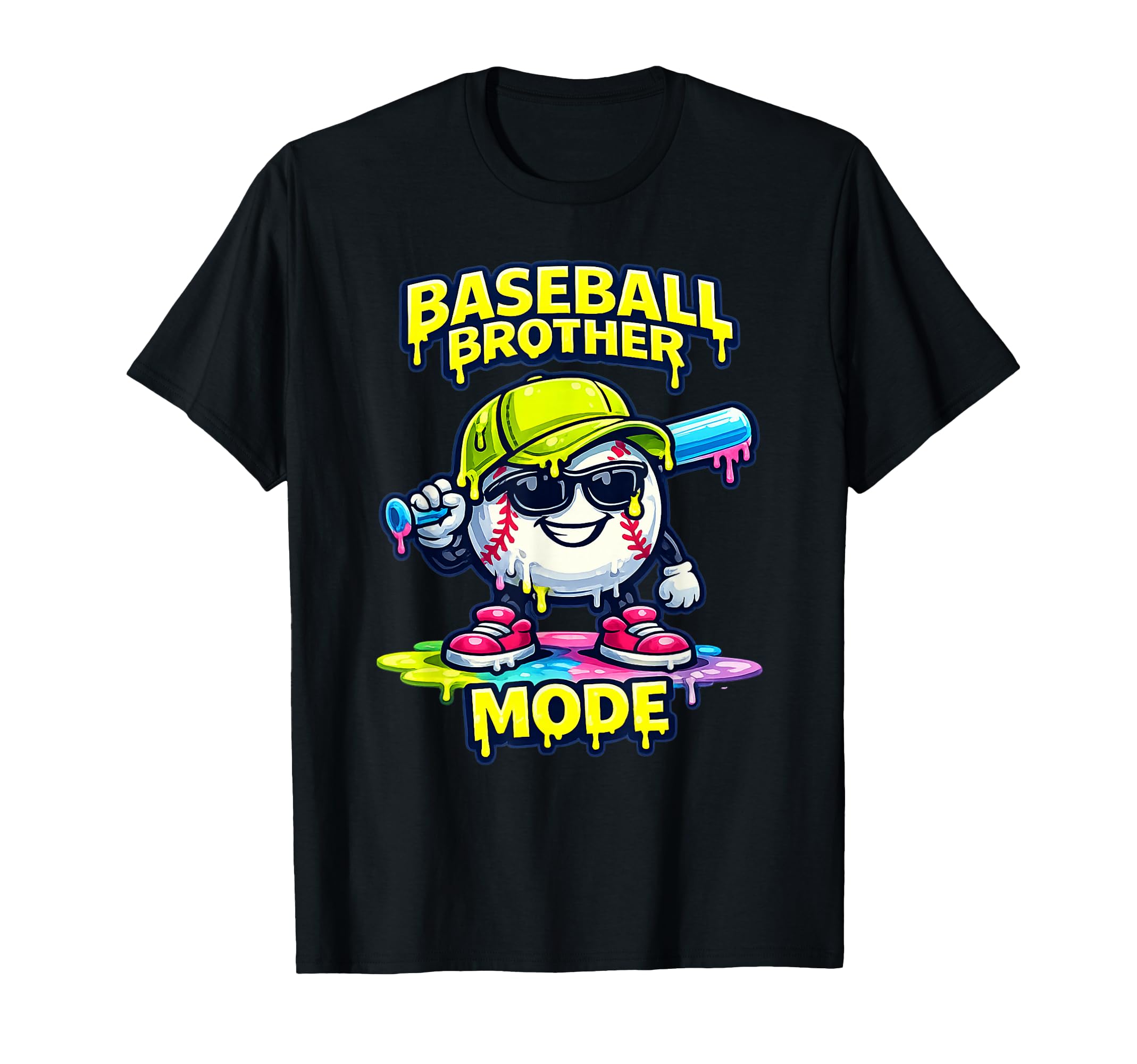 Ice Cream Drip Baseball Brother Mode T-Shirt - Aesthetic Graphic Men Women - T-Shirt, Sweatshirt, Hoodie