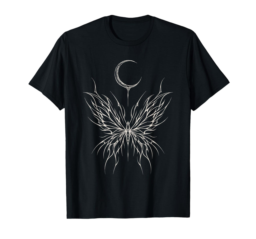 Y2K Butterfly Lunar Moth Moon Goth T-Shirt - Trendy Graphic for Adults - T-Shirt, Sweatshirt, Hoodie