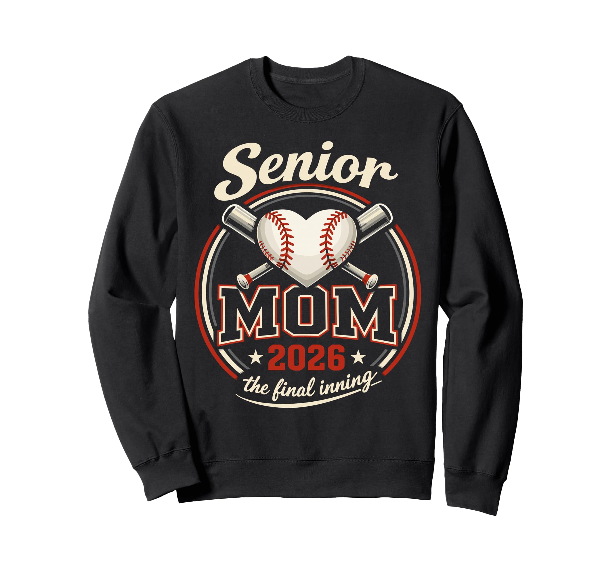 Baseball Senior Mom 2026 Final Inning Sweatshirt - Custom Art Print Unisex - T-Shirt, Sweatshirt, Hoodie