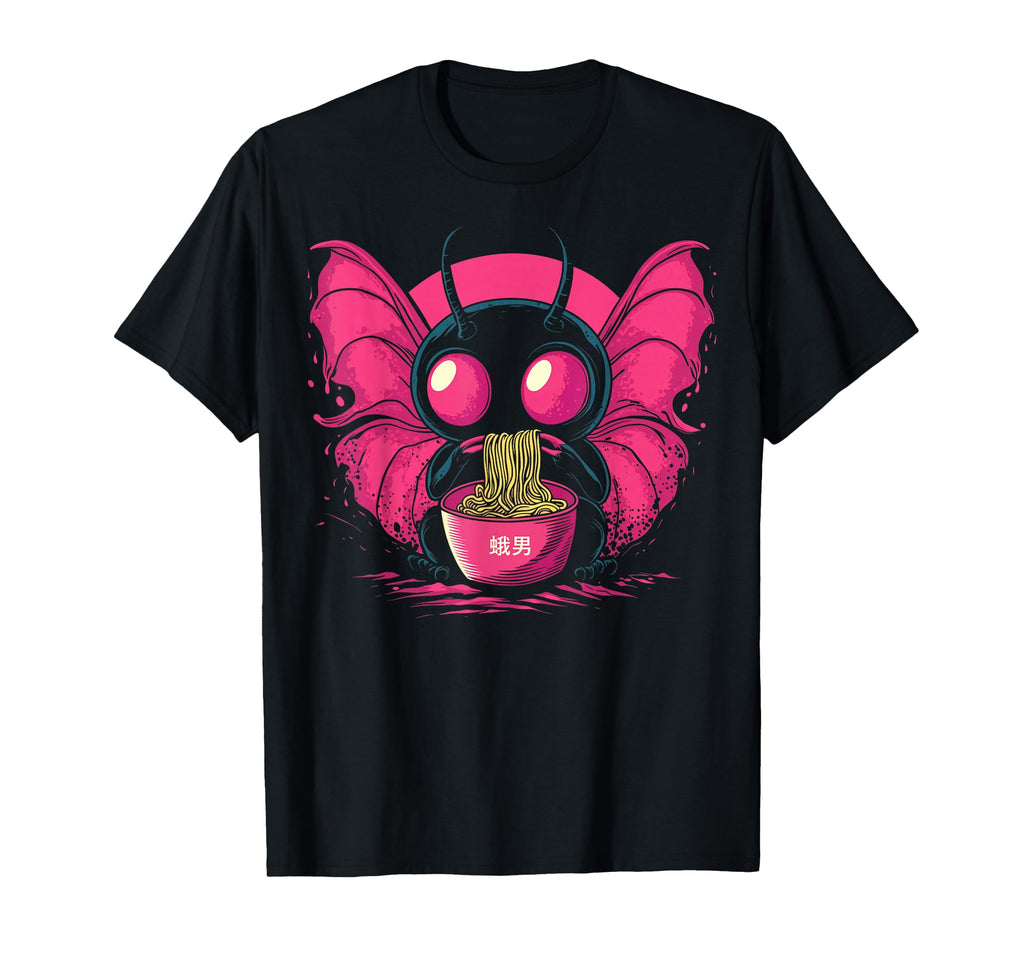 Kawaii Mothman Cryptid Vaporwave T-Shirt - Custom Art Print Men Women - T-Shirt, Sweatshirt, Hoodie