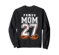 Proud Mom Baseball Player Number Sweatshirt - Custom Art Print for Adults - T-Shirt, Sweatshirt, Hoodie
