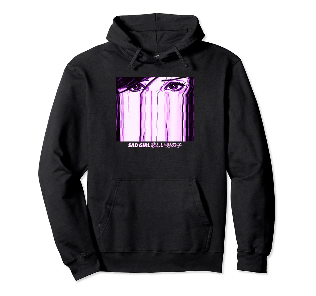 Sad Aesthetic Anime Vaporwave Hoodie - Aesthetic Graphic Unisex - T-Shirt, Sweatshirt, Hoodie