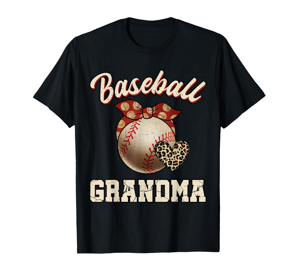 Baseball Grandma Bandana Leopard T-Shirt - Aesthetic Graphic for Adults - T-Shirt, Sweatshirt, Hoodie