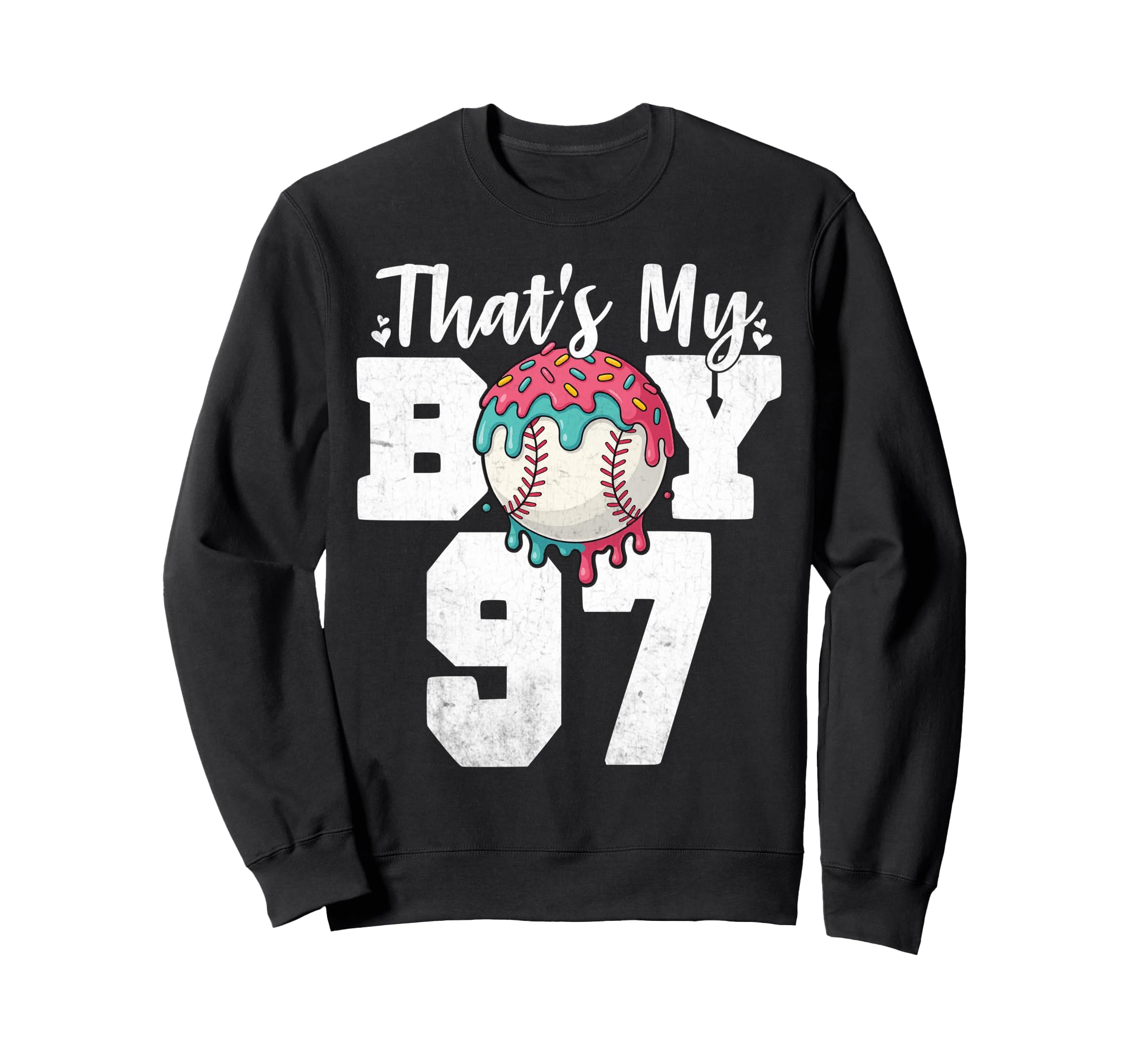 Thats My Baseball 97 Number Mom Sweatshirt - Minimalist Print for Adults - T-Shirt, Sweatshirt, Hoodie