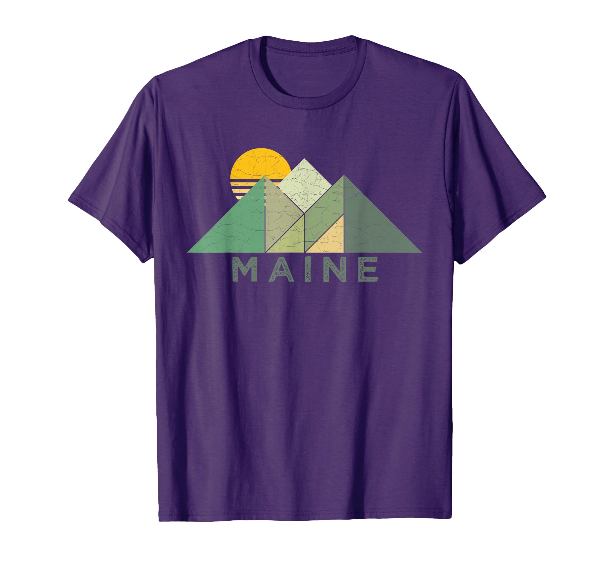 Maine Distressed T-Shirt - Fun Novelty Design Unisex - T-Shirt, Sweatshirt, Hoodie
