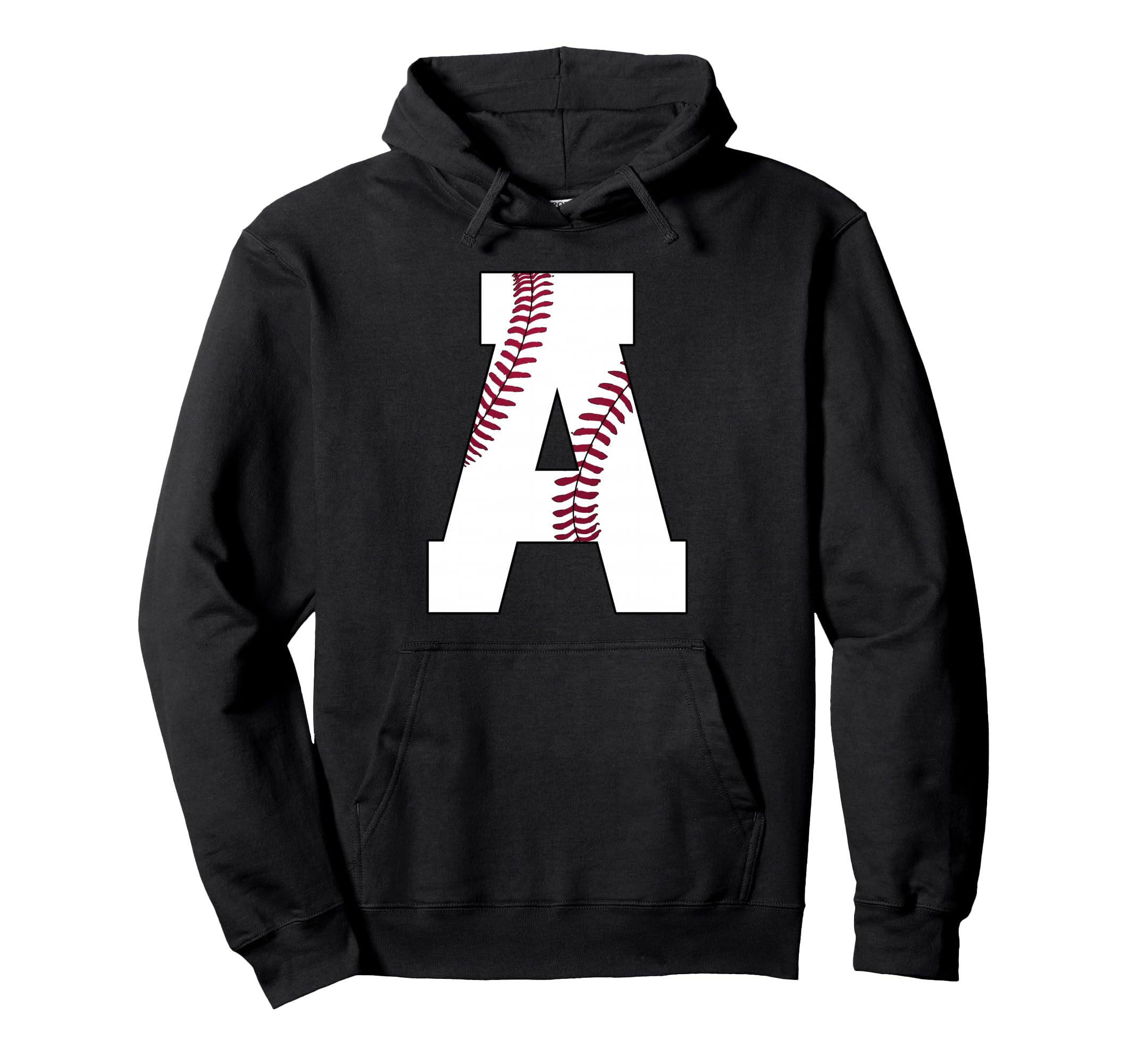 Baseball Initial Personalized Letter Hoodie - Minimalist Print Men Women - T-Shirt, Sweatshirt, Hoodie