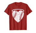 Angel Baseball Heart Halo T-Shirt - Novelty Apparel for Adults - T-Shirt, Sweatshirt, Hoodie