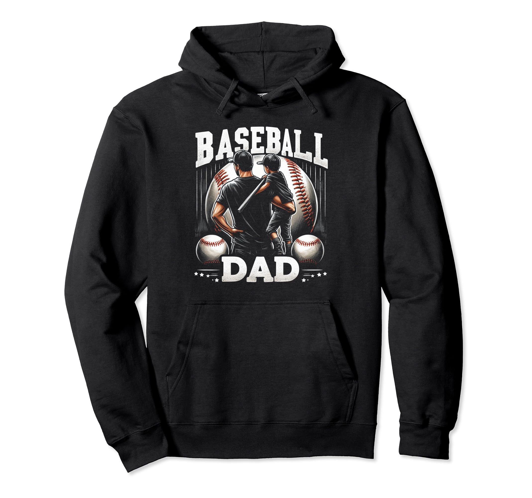 Baseball Dad Fathers Day Hoodie - Fun Novelty Design Men Women - T-Shirt, Sweatshirt, Hoodie