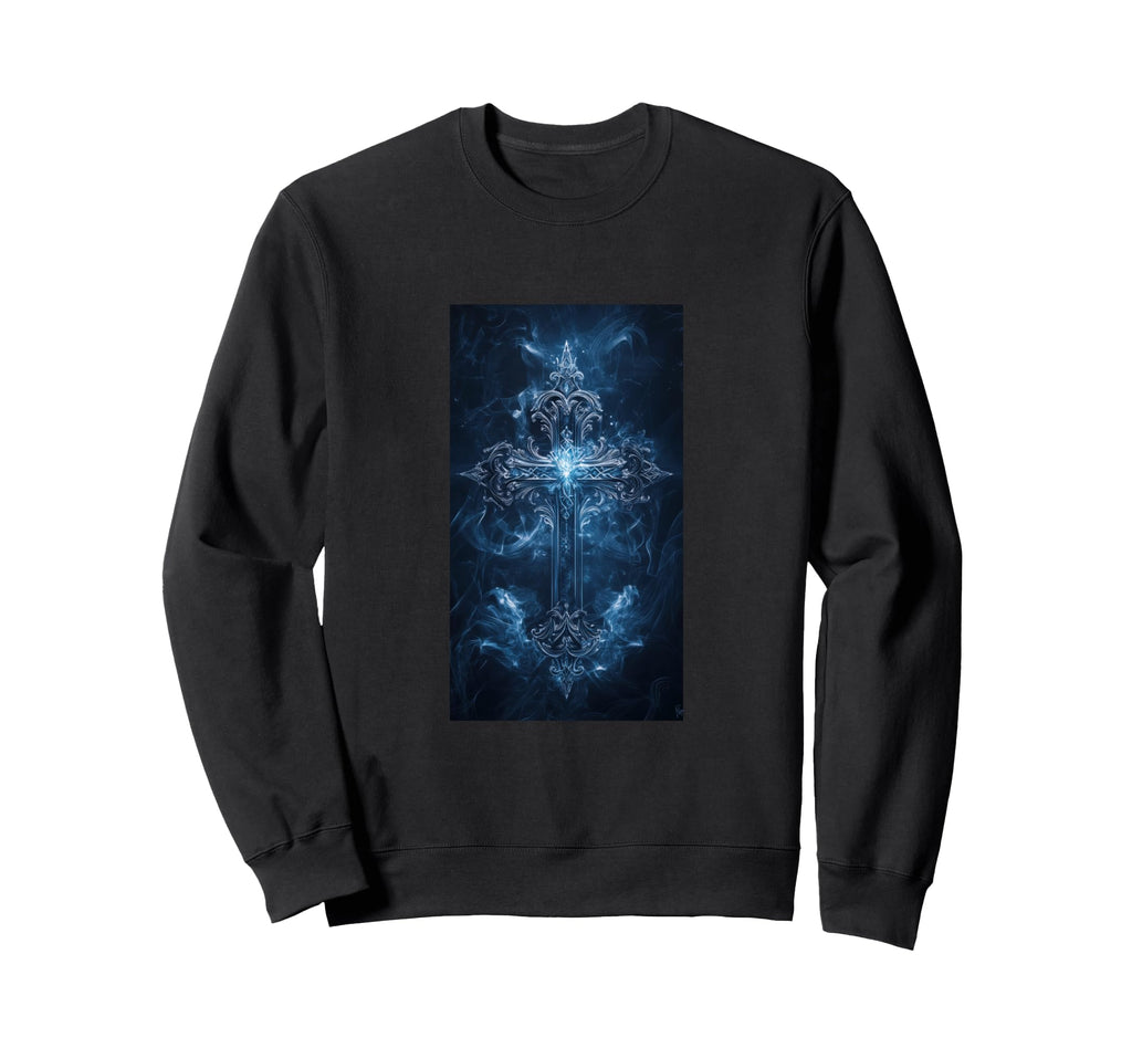 Gothic Cross Grunge Aesthetic Sweatshirt - Fun Novelty Design for Adults - T-Shirt, Sweatshirt, Hoodie