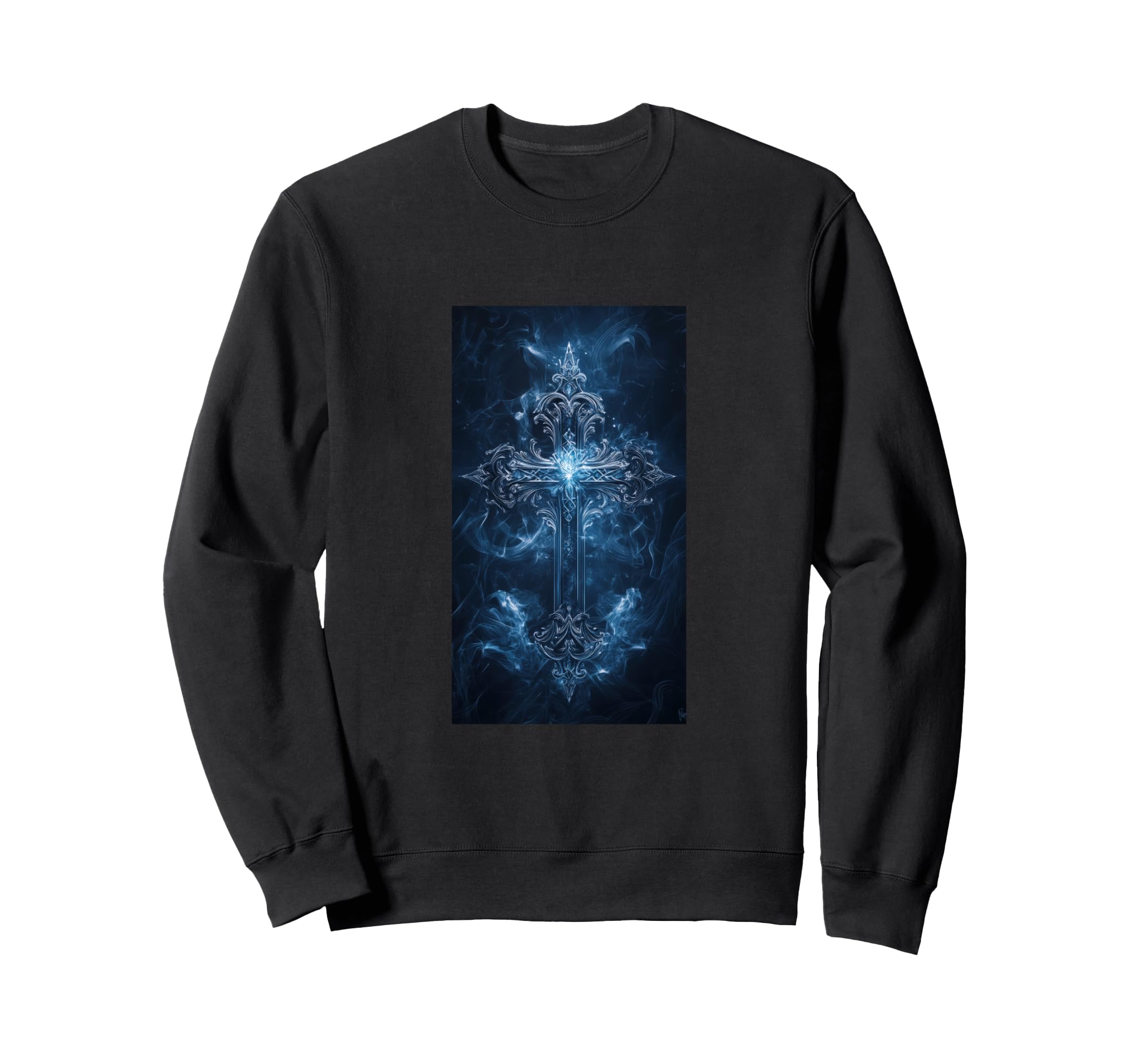 Gothic Cross Grunge Aesthetic Sweatshirt - Fun Novelty Design for Adults - T-Shirt, Sweatshirt, Hoodie