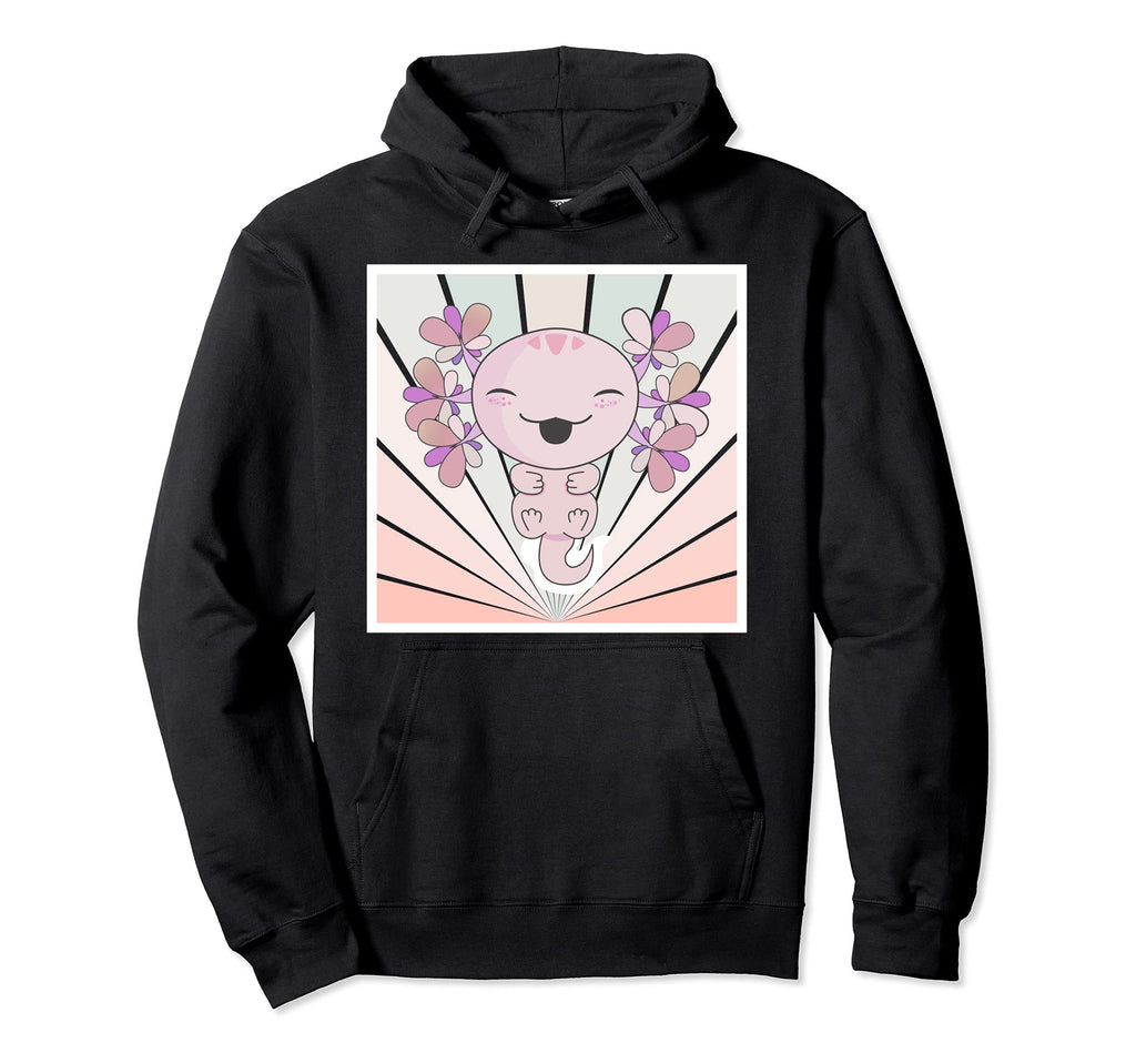 Axolotl Kawaii Salamander Funny Sunset Hoodie - Novelty Apparel Men Women - T-Shirt, Sweatshirt, Hoodie