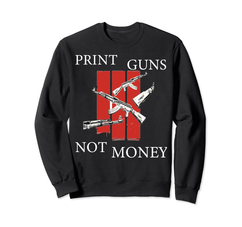 Guns Not Money Sunset Distressed Sweatshirt - Minimalist Print Men Women - T-Shirt, Sweatshirt, Hoodie