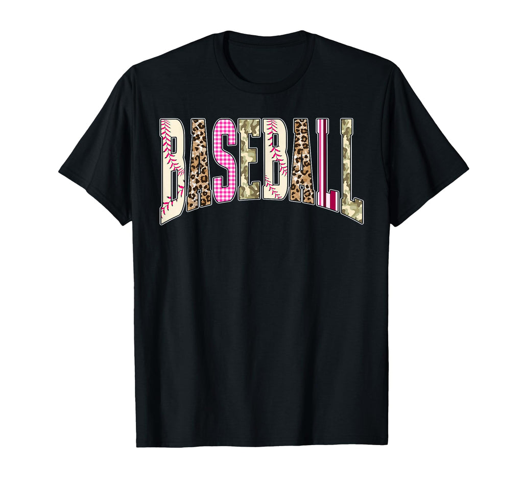 Leopard Camo Game Day Baseball T-Shirt - Aesthetic Graphic for Adults - T-Shirt, Sweatshirt, Hoodie