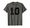 Number 10 Softball Baseball Black T-Shirt - Casual Everyday Wear Unisex - T-Shirt, Sweatshirt, Hoodie
