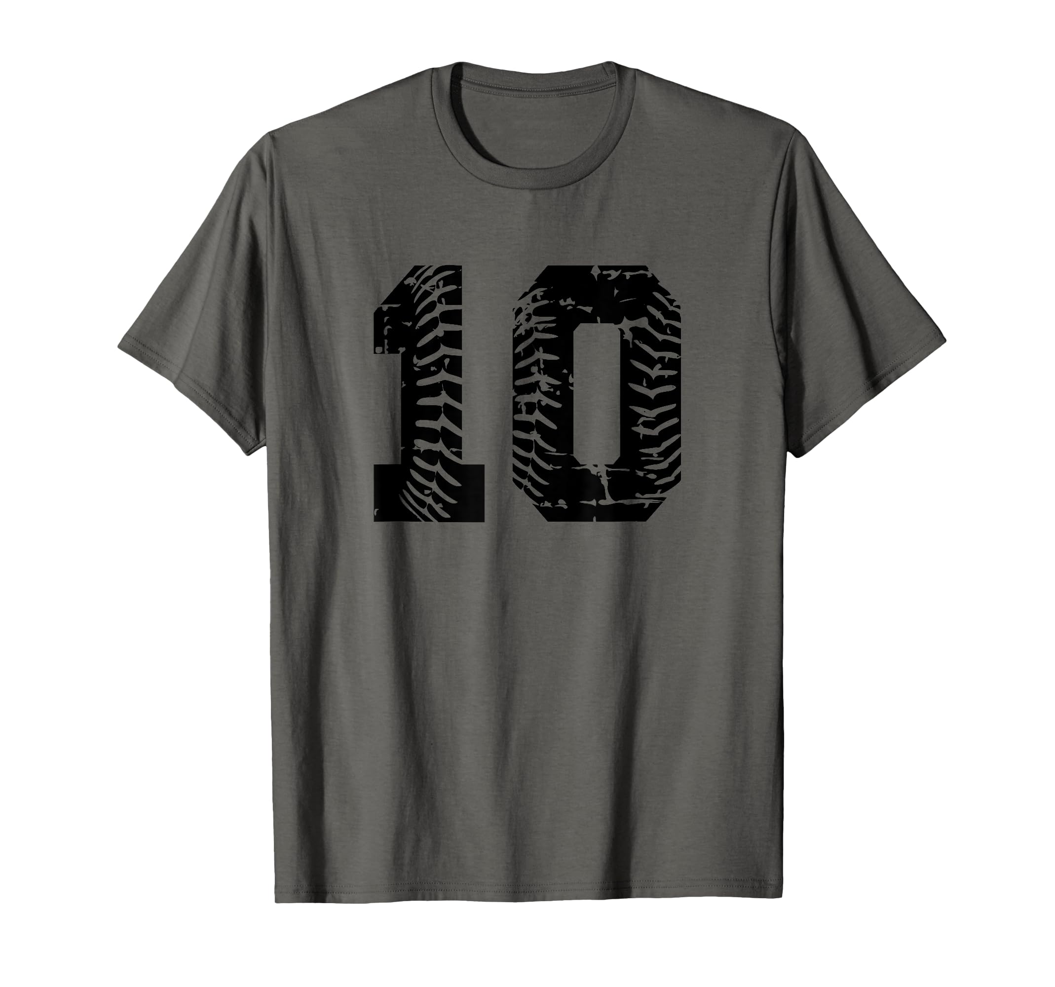 Number 10 Softball Baseball Black T-Shirt - Casual Everyday Wear Unisex - T-Shirt, Sweatshirt, Hoodie