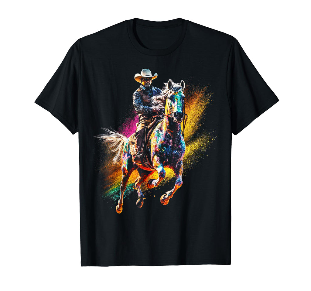 Cowboy Rodeo Horse Riding Usa Cowboy T-Shirt - Minimalist Print Unisex - T-Shirt, Sweatshirt, Hoodie