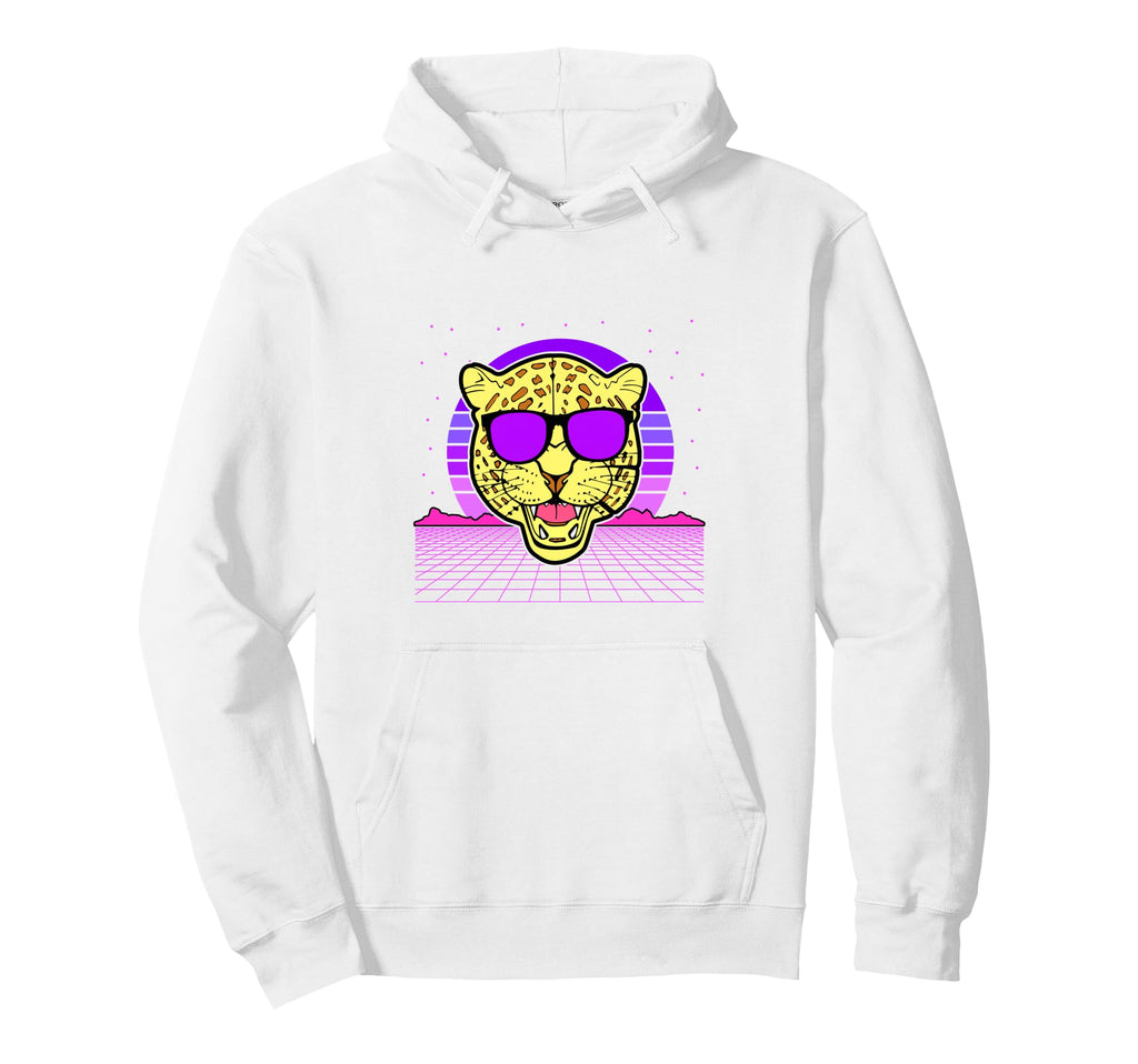 Aesthetic Vaporwave Outfits Leopard Hoodie - Novelty Apparel for Adults - T-Shirt, Sweatshirt, Hoodie