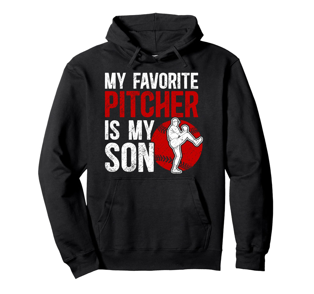 My Favorite Baseball Pitcher Mom Baseball Hoodie - Trendy Graphic Unisex - T-Shirt, Sweatshirt, Hoodie