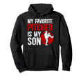 My Favorite Baseball Pitcher Mom Baseball Hoodie - Trendy Graphic Unisex - T-Shirt, Sweatshirt, Hoodie