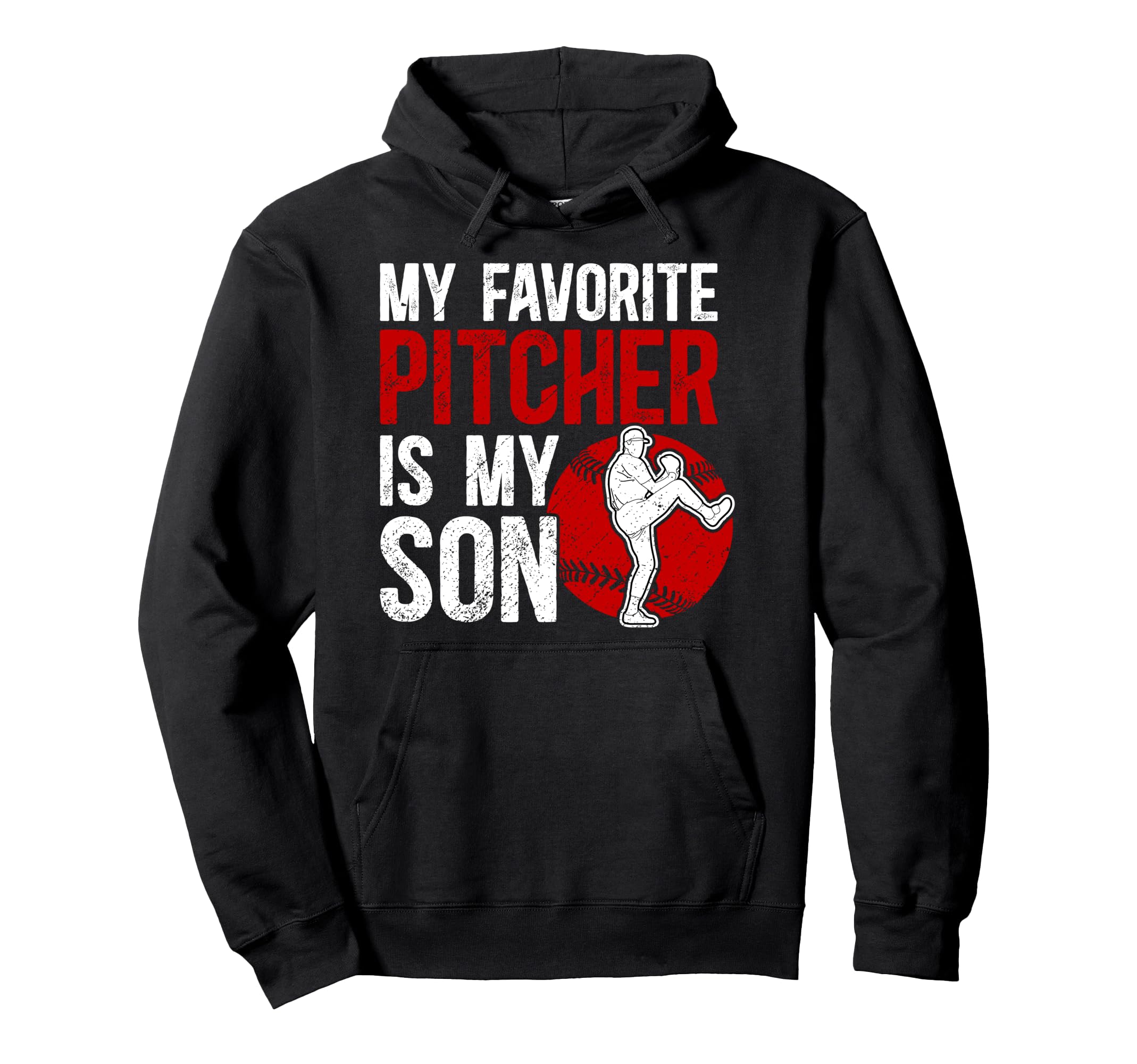 My Favorite Baseball Pitcher Mom Baseball Hoodie - Trendy Graphic Unisex - T-Shirt, Sweatshirt, Hoodie
