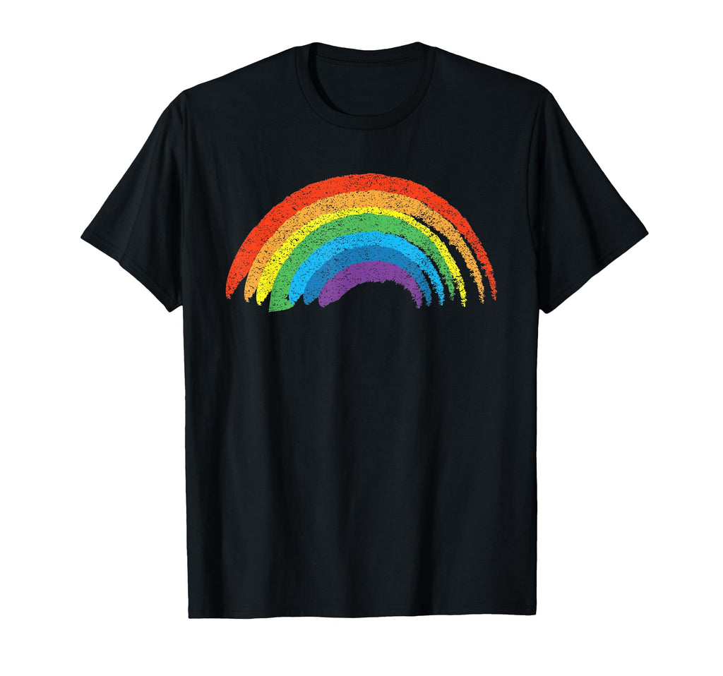 Rainbow Distressed T-Shirt - Casual Everyday Wear for Adults - T-Shirt, Sweatshirt, Hoodie