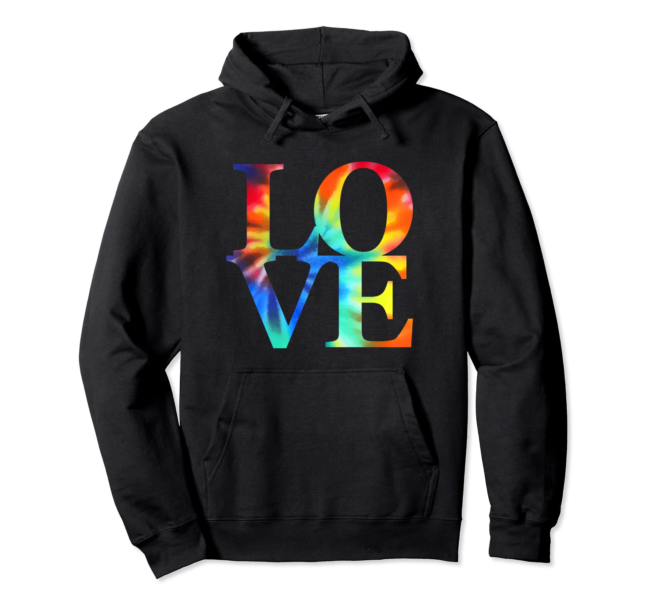 Boho Tie Dye Love 60S 70S Groovy Hippy Hoodie - Streetwear Style Unisex - T-Shirt, Sweatshirt, Hoodie