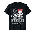 My Heart Is That Field Baseball Mom Mama T-Shirt - Graphic Print Unisex - T-Shirt, Sweatshirt, Hoodie