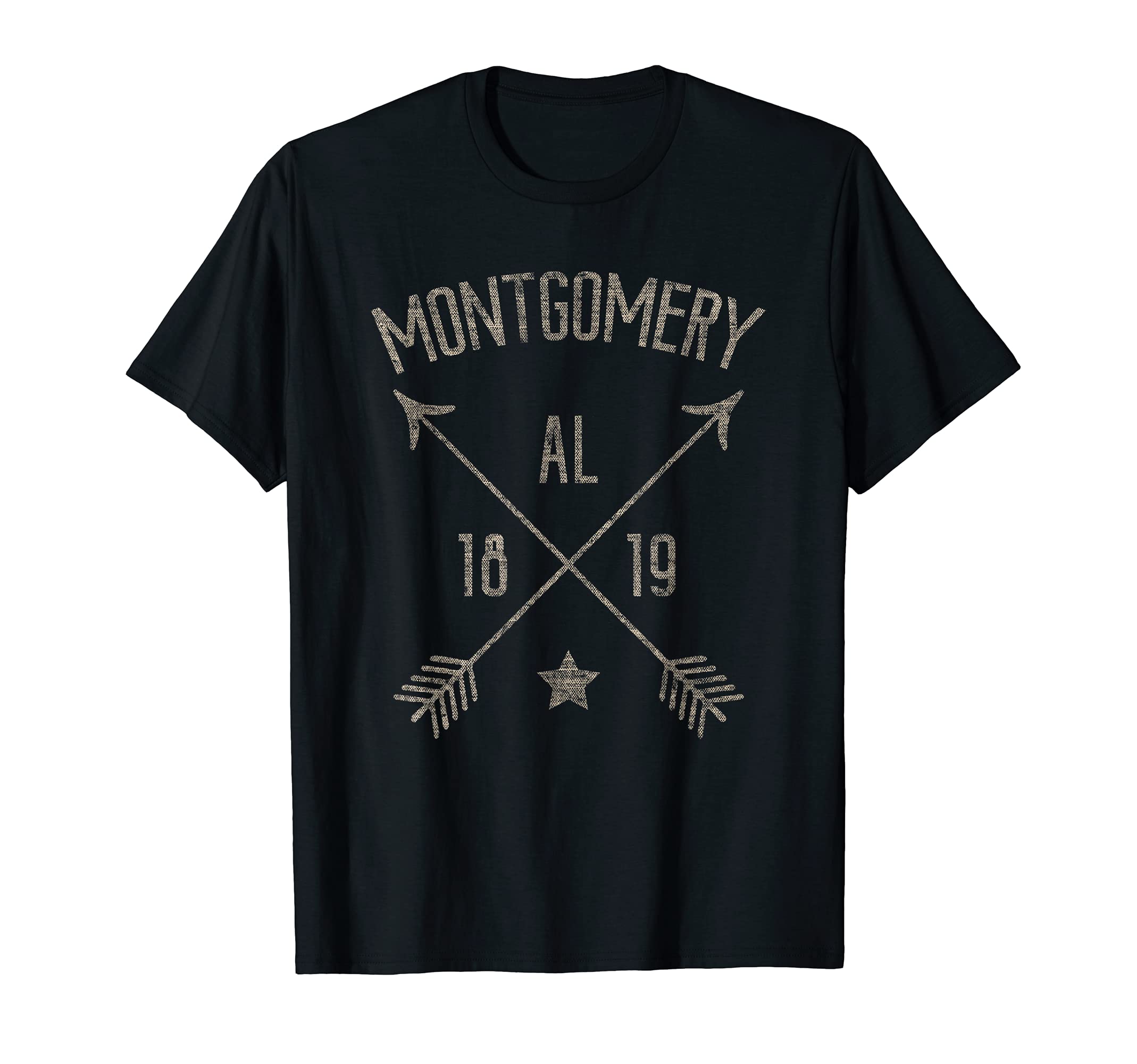 Montgomery Al Distressed Home City T-Shirt - Unique Graphic Men Women - T-Shirt, Sweatshirt, Hoodie