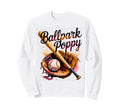 Ballpark Poppy Softball And Sweatshirt - Casual Everyday Wear for Adults - T-Shirt, Sweatshirt, Hoodie