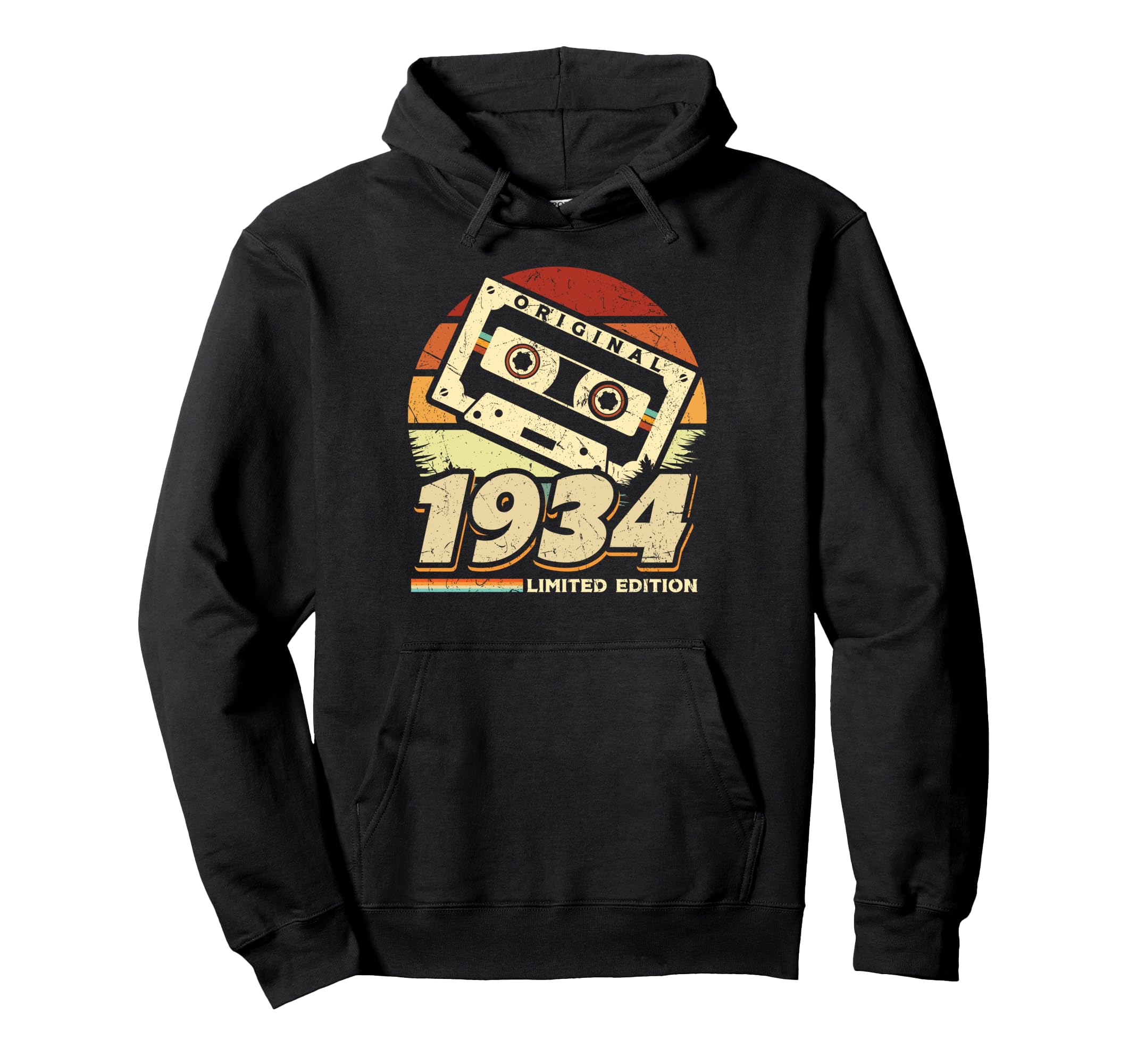 1934 Cassette Tape 90Th Birthday Hoodie - Novelty Apparel Unisex - T-Shirt, Sweatshirt, Hoodie