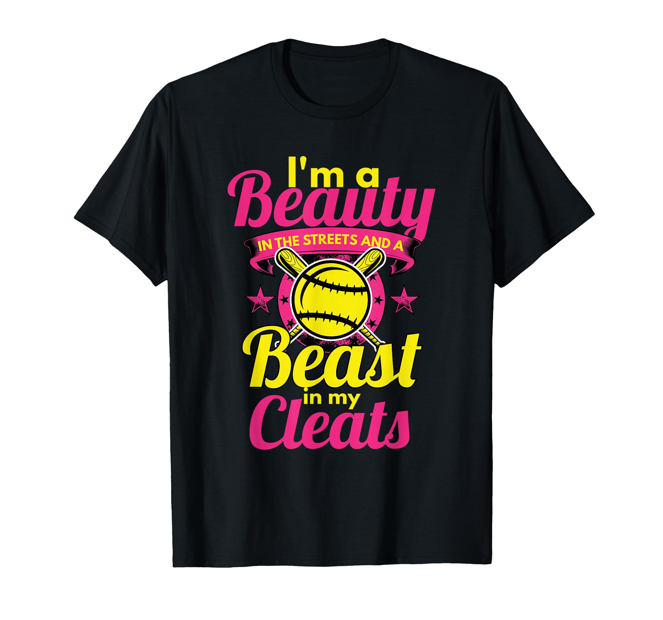 Beauty Streets Beast My Cleats Softball T-Shirt - Graphic Print for Adults - T-Shirt, Sweatshirt, Hoodie