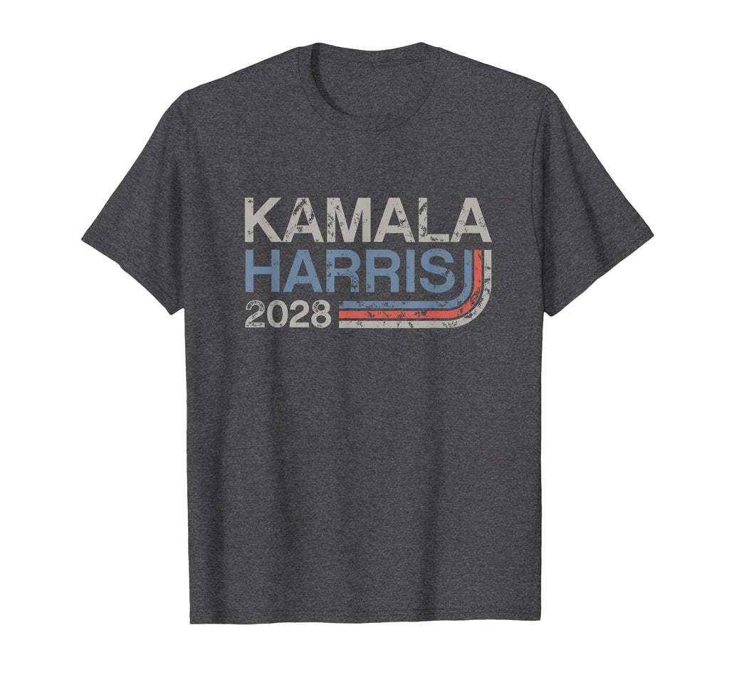 Kamala Harris 2028 Grunge Stripes T-Shirt - Minimalist Print Men Women - T-Shirt, Sweatshirt, Hoodie