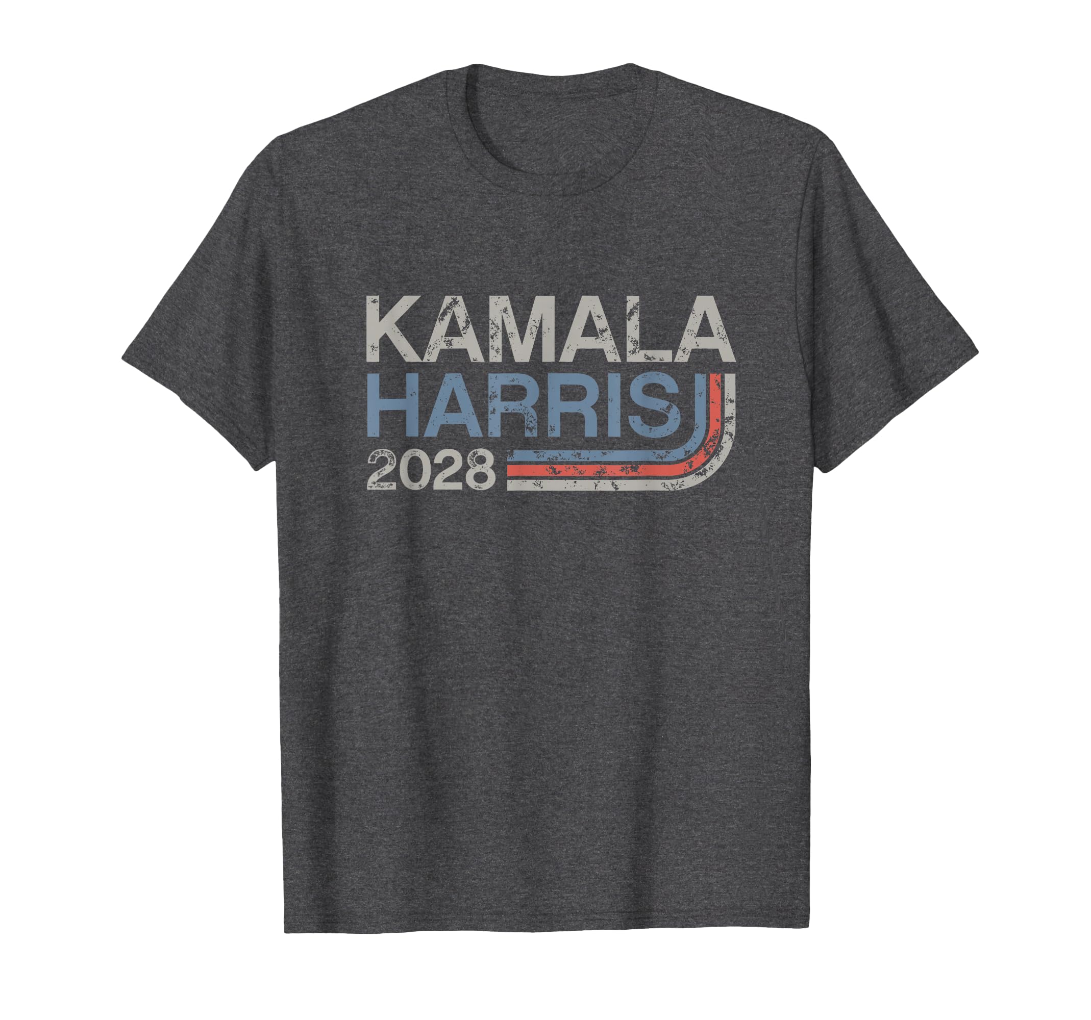 Kamala Harris 2028 Grunge Stripes T-Shirt - Minimalist Print Men Women - T-Shirt, Sweatshirt, Hoodie