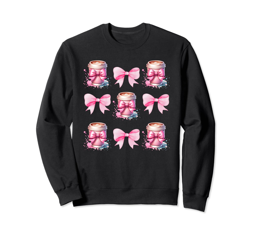 Coffee And Bows Coquette Aesthetic Sweatshirt - Trendy Graphic Men Women - T-Shirt, Sweatshirt, Hoodie
