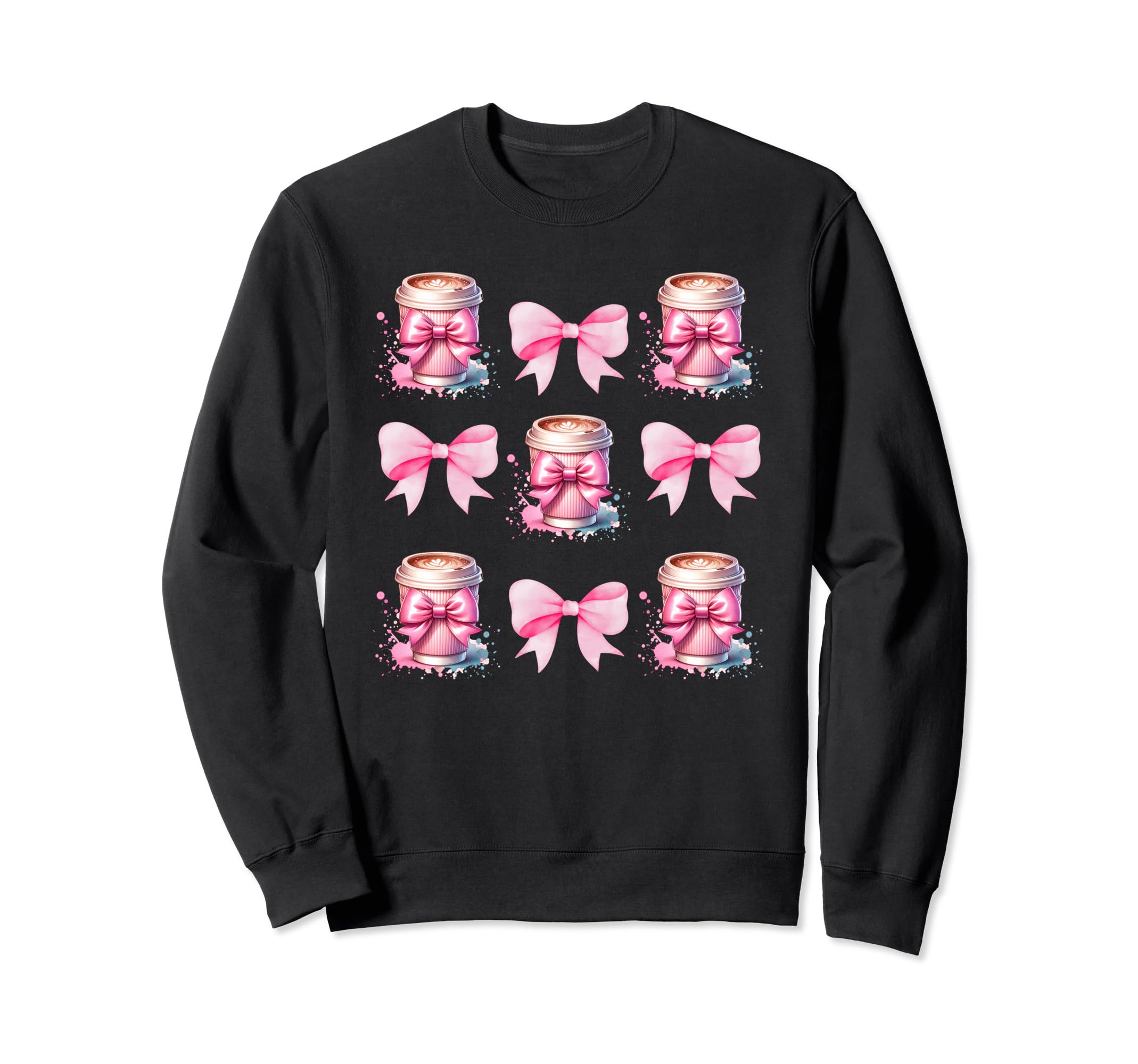 Coffee And Bows Coquette Aesthetic Sweatshirt - Trendy Graphic Men Women - T-Shirt, Sweatshirt, Hoodie