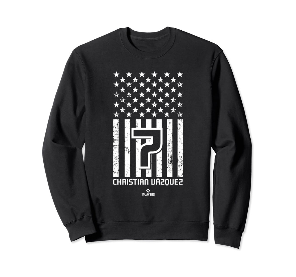Christian Vazquez Flag Boston Sweatshirt - Aesthetic Graphic for Adults - T-Shirt, Sweatshirt, Hoodie